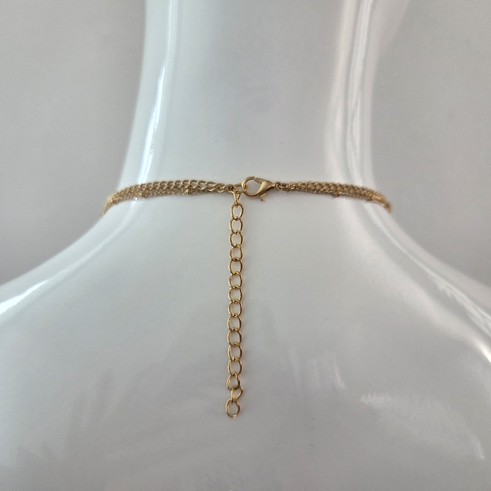 Paparazzi Boho Gold Layered Necklace with Turquoise Accents - Picture 8 of 10